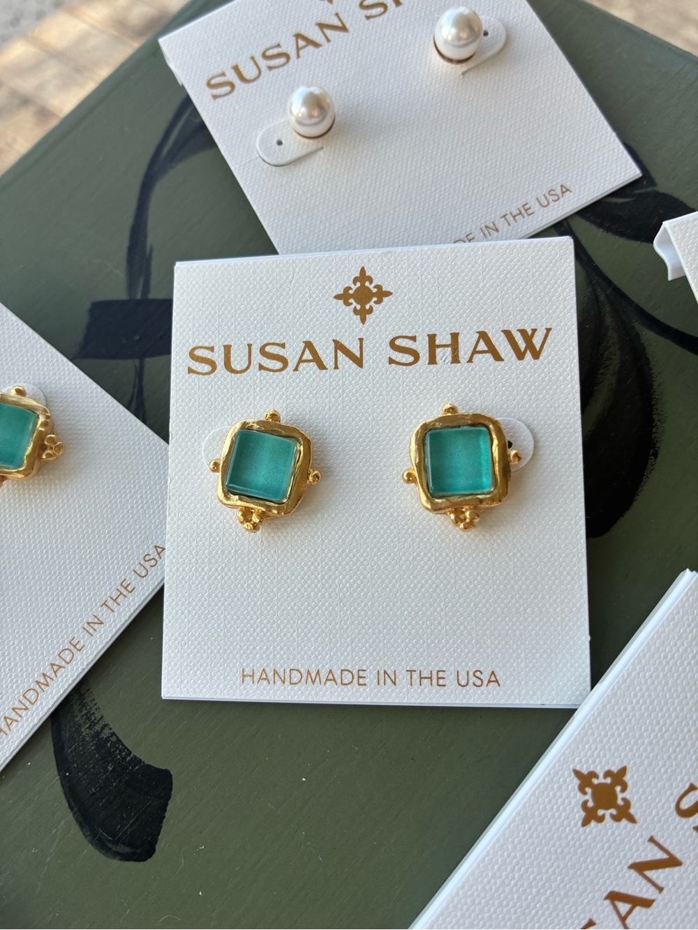 Susan Shaw Charlotte Stud Earrings! Choose your color! Price is for 1 pair. - Picture 4 of 7
